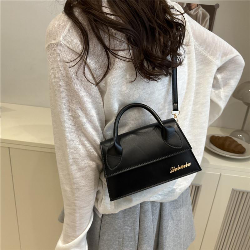 Street Style Pu Small Shoulder Bag With Car Stitching For Daily Use