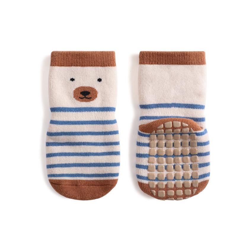 Autumn Winter Thickened Anti-slip Baby Mid-Calf Socks - Combed Cotton Children's Floor Socks for Newborns