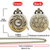 Retro Bronze Steampunk Openwork Flower Flip Quartz Necklace Commemorative Pocket Watch