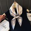 New Luxury Fashion Print Silk Scarf New Headband Neckerchief Foulard Hairband Hijab Narrow Ribbon for Women Hair Scarves