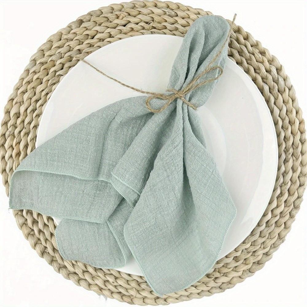 2PCS Soft Cotton Cloth Napkins 42*42 Cm Decorative Napkins Bamboo Knot Napkins  Formal Dining