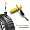 Emergency Tire Repair Kit - Universal Manual Tools with Repair Strips & Storage Box for Car Motorcycle Bicycle