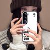 Retro Cross Letter Print Phone Case for Vivo V40 Lite 5G Y200 Acrylic TPU Hybrid Shockproof Cover