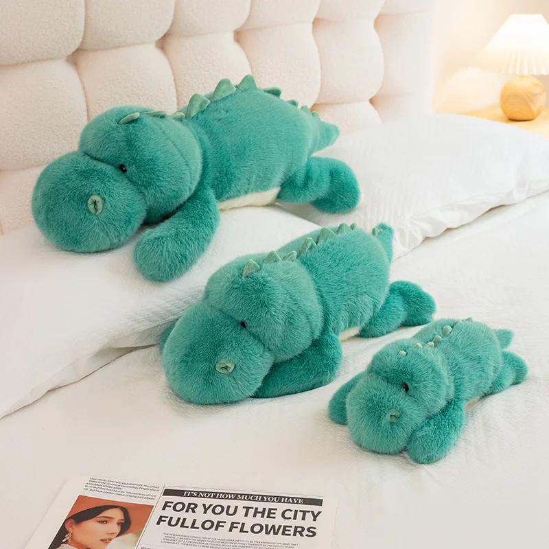 Comfortable Lying Animal Plush Toy Panda Dog Dinosaur Hippo Plushies Soft Fluffy Long Cushion Throw Pillow Home Decor Gift