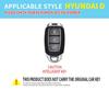 Compatible Key Case for Beijing Hyundai: Mistra, Elantra, ix35, Festa, ix25, Verna, Sonata, Santa Fe.