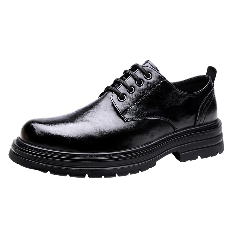 Men's luxury leather shoes Classic casual style Party Business Office Outdoor fashion thick soled shoes Lace up Derby New