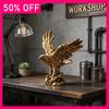 Escultura de Colecionador Nova Chinesa de Alto Padrão Luxuosa Moderna Águia Dourada Artesanato Mesa de Estudo Avançada Quarto Casa Ornamentos de Animais