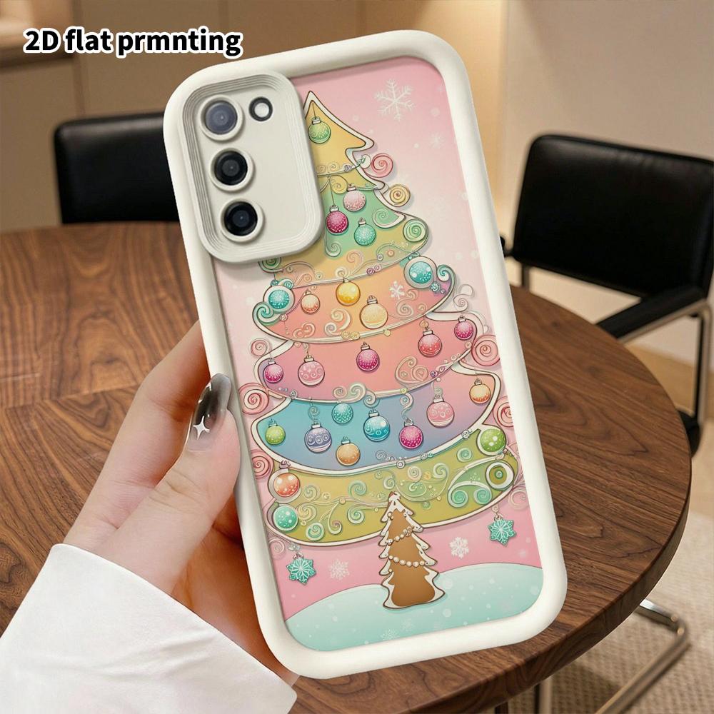 Phone Case: 2D Flat Samsung Galaxy A34 A35 M05 M06 S20 S22 S21 FE Plus 5G Step Design Protective Case, Patterned Christmas Tree, Christmas and Hallowe