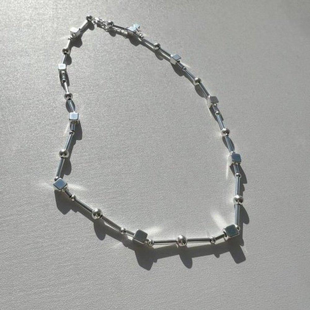 925 Silver Square 6mm Silver Ball Chain Ball Necklace