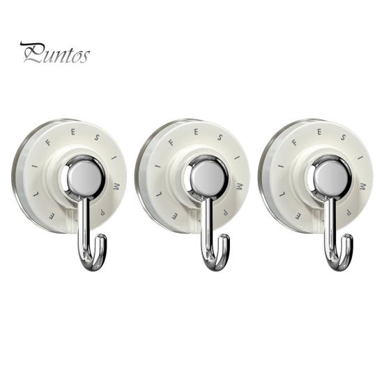 

3 шт. крючков на присосках, прочные магнитные крючки для качания, прочные, выдерживающие нагрузку, простые в установке настенные крючки для кухни и ванной комнаты 3pcs белый