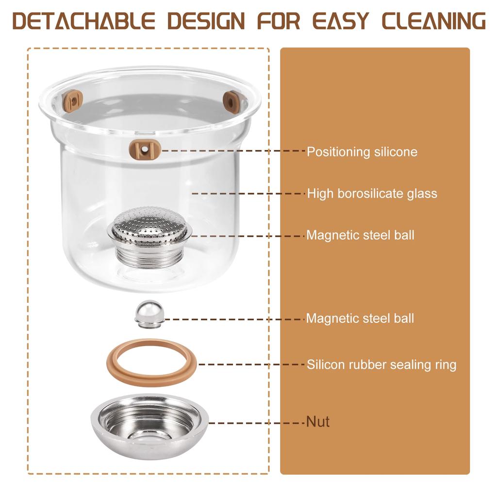 Enchanti Tea Pot, Water Separation Witchcraft Teapot, Glass Teapot with Infuser and Strainer, Enchantipot Magic Tea Pot