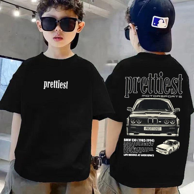 Children's T-shirt suitable for both men and women, street retro style children's shirt