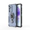 For Samsung Galaxy A55 5G Phone Case WANLONFENG PC TPU Back Cover Kickstand with Tempered Glass
