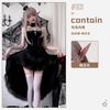 Dark Gothic Halloween Costume Ladies Dress Dovetail Witch Vampire Bride Show Costume