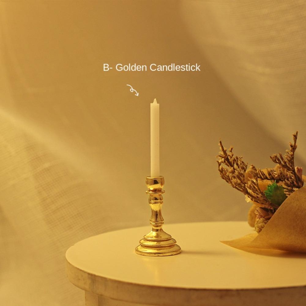 1:12 Scale Candlesticks Furniture Toy Resin Miniature Candlesticks Play House Toy