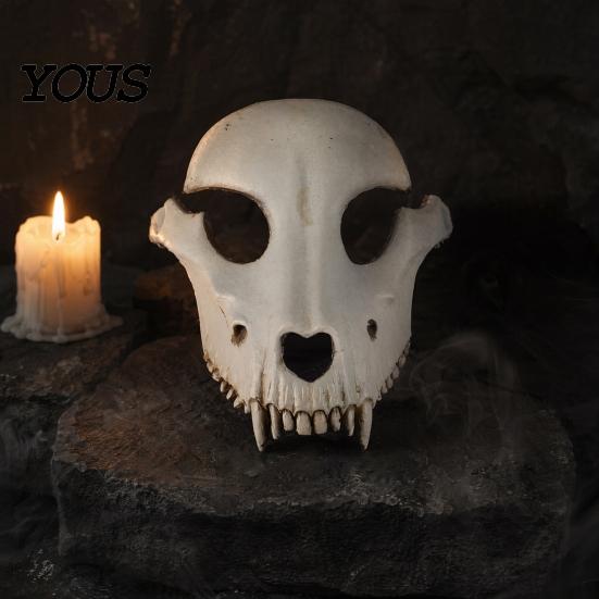 Spooky Halloween Masque Sheep Head Masque, Skull Full Face Cosplay Accessory, Durable Foam Costume Realistic Scary Animal for Masquerade Party