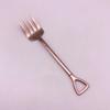 1PCS Creative Shovel Shape Dessert Spoon Stainless Steel Coffee Stirring Spoon Shovel Fork Fruit Fork