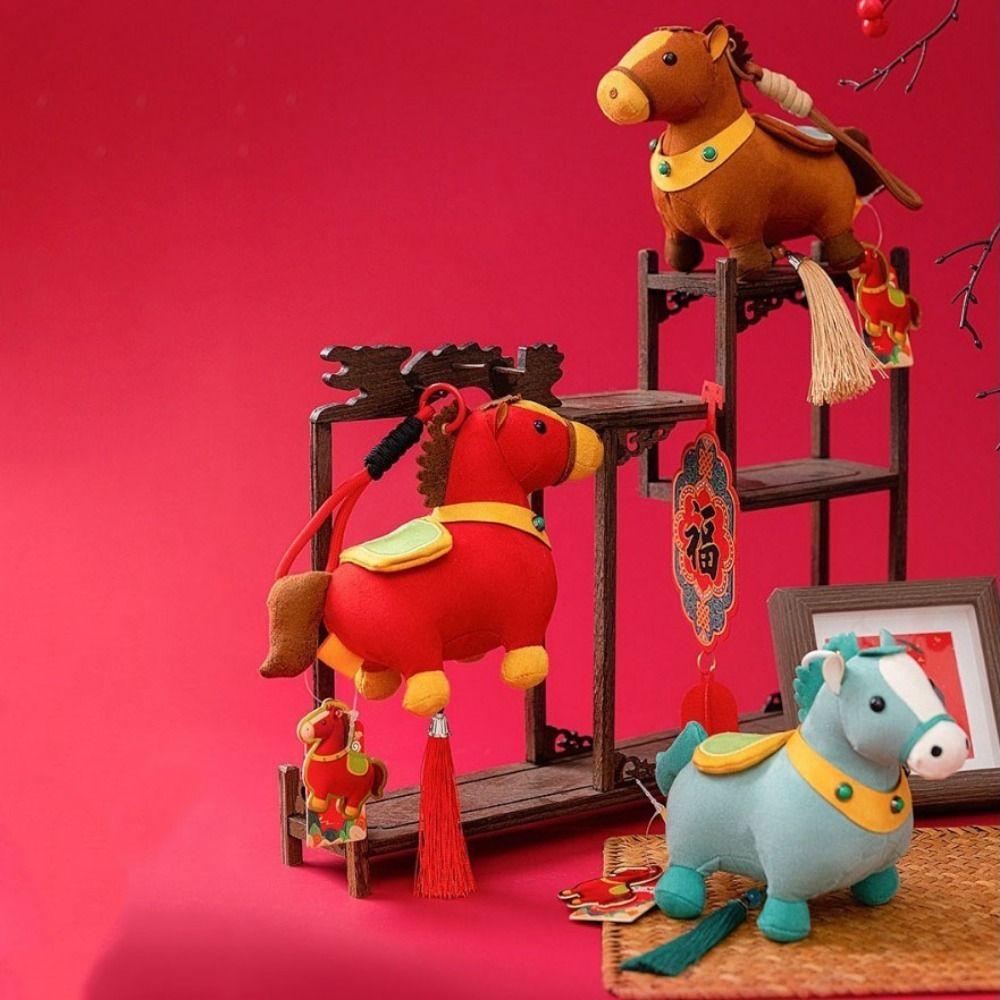 Realistic Zodiac Pony Plush Doll Ultra-soft Stuffed Horse Plush Pendants  Bags Decor