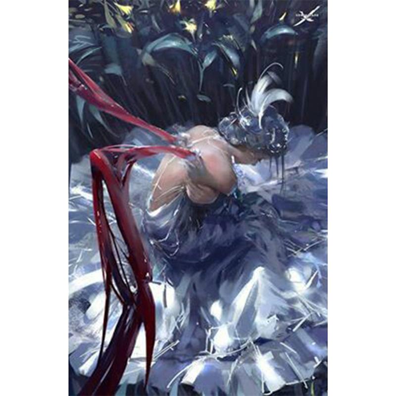5D Diy Diamond Painting Flowers Woman Wings Cross Stitch Kits Full Round Drill Embroidery Mosaic Art Picture Of Bedroom Decor