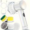 New Power Scrubber 5 Replaceable Brush Heads Electric Spin Scrubber Bathroom Cleaning Brush Power Scrubber Electric Brush Home