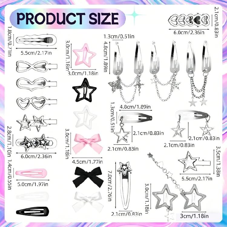 1 Set Design Fransen Kette Schleife Stern Haarspange Statement Haarschmuck Kopfschmuck Für Ein Mutiges Statement