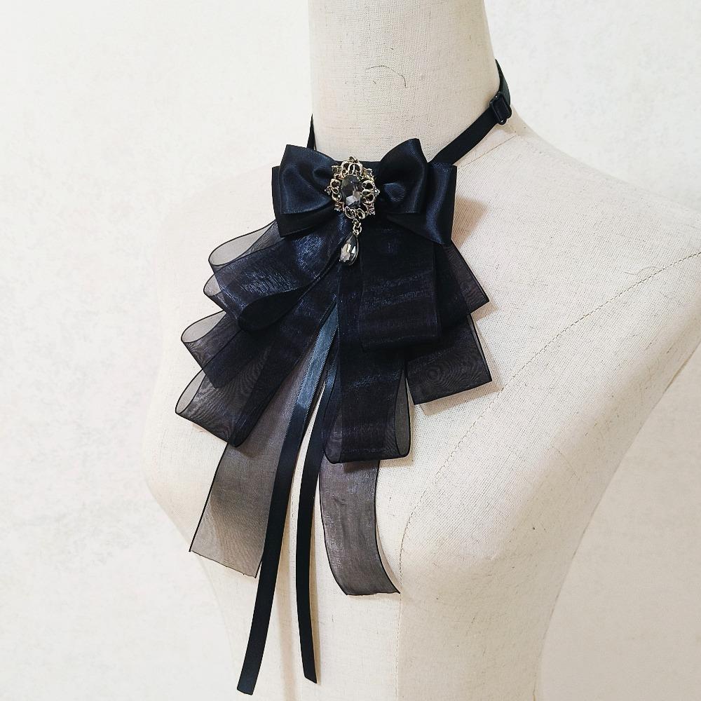 Original Retro Court Versatile Fake Collar Saliva Towel Lolita Versatile Scarf Gothic Bow Tie