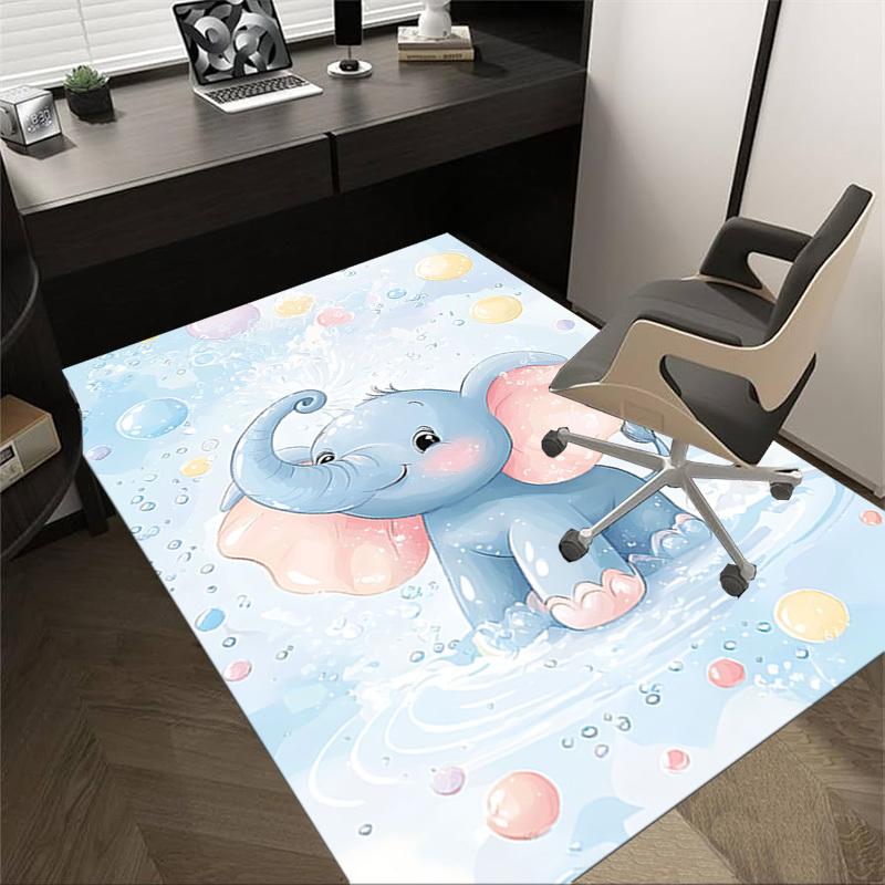 

1pc Elephant Carpet Office Rug Outdoor Mat Home Decor Area Carpet Festival Gift Office desk chair carpet 60cm by 90cm