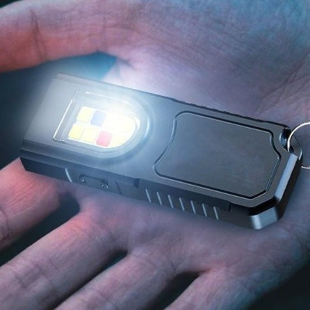 Plastic Keyring Work Light Rechargeable Camping Light Creative Pocket Lamp Emergency Light