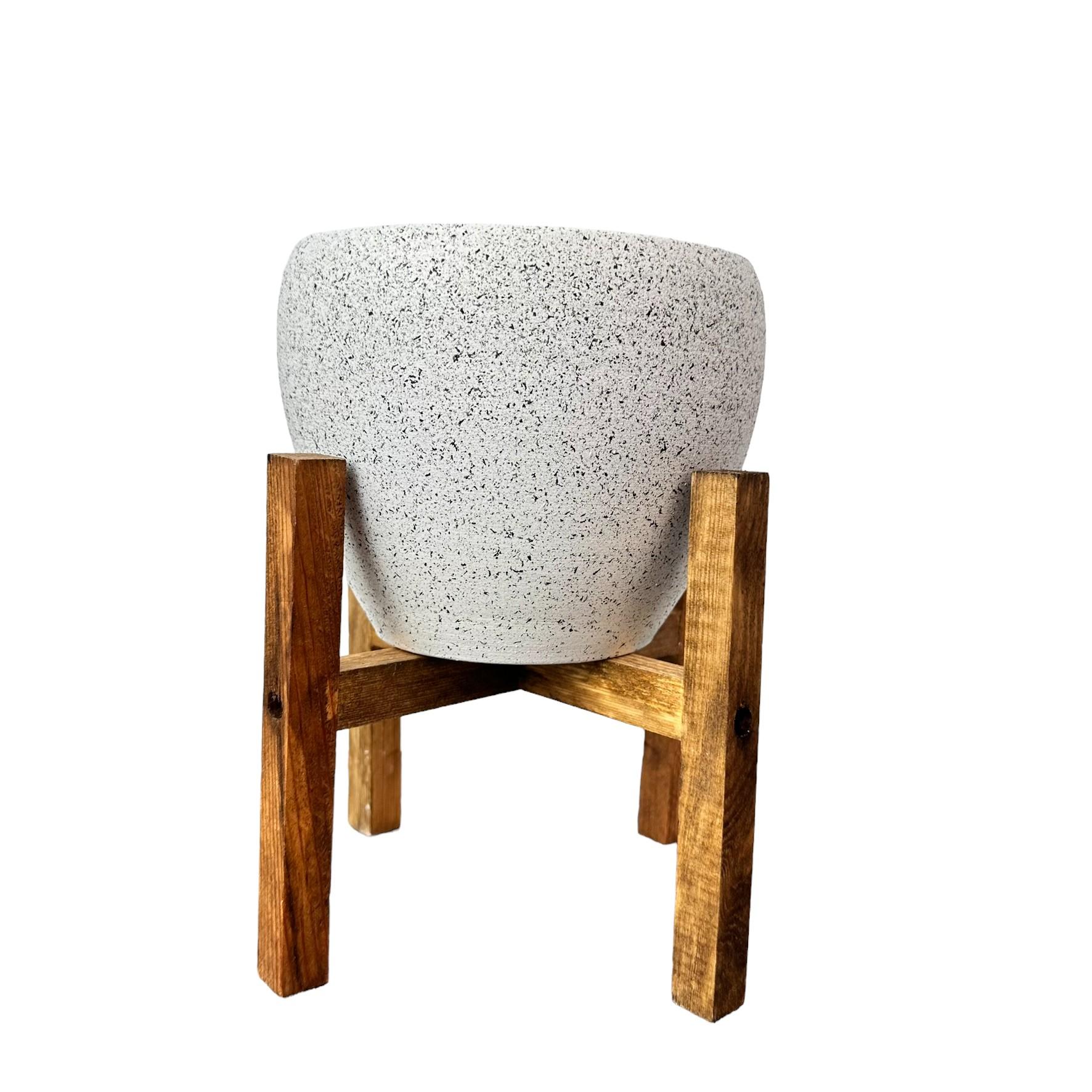 

Білий грунтовий горщик з 4 ніжками -15 СМ 24 білий