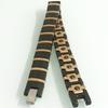 Rose Gold Color Steel White/Black Ceramic Chain Link Bracelet for Men Women Bio Germanium Magnetic Wristband Femme Jewelry