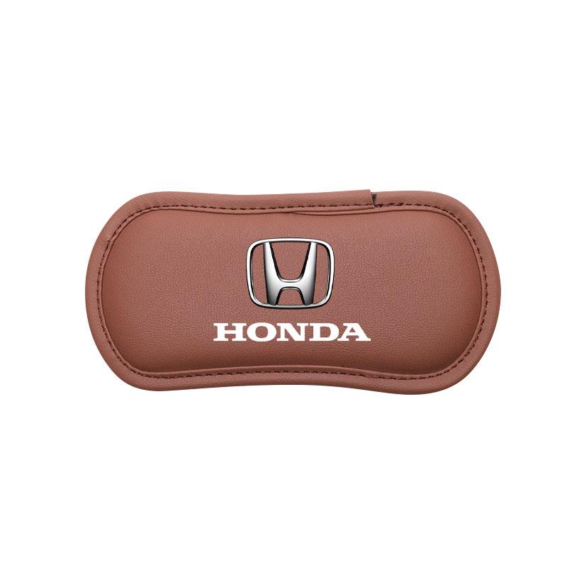 1Pcs Leather Car Pillow Car Knee Pad Elastic Memory Foam Leg Pad For Honda Fit Mugen Insight Type S R VTEC Modulo Vezel RR SiPilot Fit XRV CRV HRV Dio