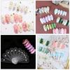 10Pcs Nail Art Tips Sticks Nail Display Acrylic Strips Practice Palette Manicure