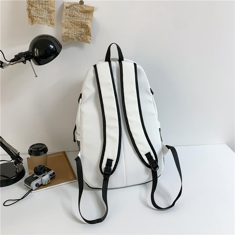 College Student Schoolbag Trendy Brand Backpack Simple Couple Large Capacity Backpack Leisure Travel Backpack