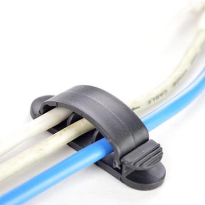 10Pcs Cable Cord Wire Line Organizer Plastic Clips Ties Fixer Holder