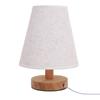 Table Lamp Minimalist Dimmable USB Bedside Lamp with Fabric Lampshade Remote Control for Bedroom Night Stand