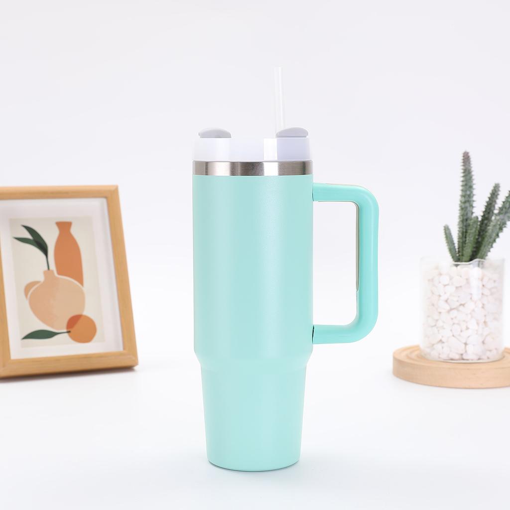 Handle Ice Bully Cup Large Capacity Stainless Steel Thermos Cup with Straw Accompanying Car Cup