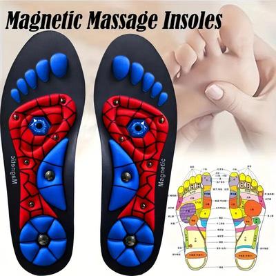 Magnetic Acupressure Massage Shoe Insoles - Shock-Absorbing EVA Cushion, Breathable Non-Slip Design for Arch Support & Foot Cushioned Comfort Insole