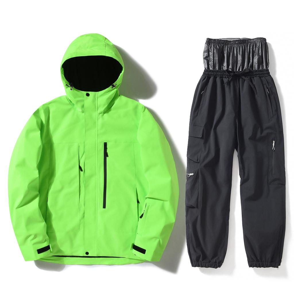 Skianzug für Herren und Damen Outdoor Winter Warm Snowboardanzug Wasserdicht Winddicht Skijacken und Hosen Set Unisex Atmungsaktiv Isoliert Schneeanzug