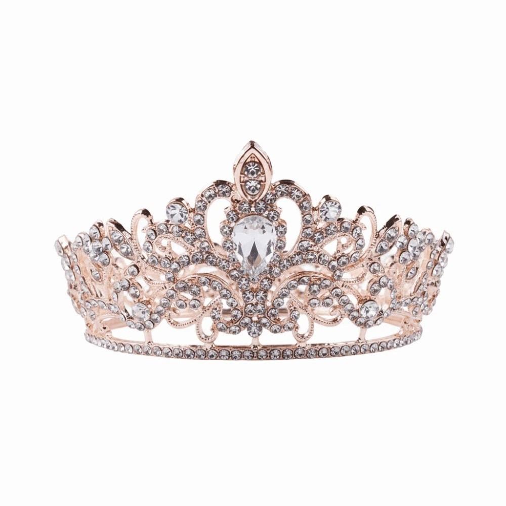 Shiny Queen Tiara Crown Vintage Ancient Greece Tiara Baroque Crown  Hair Jewelry Accessories