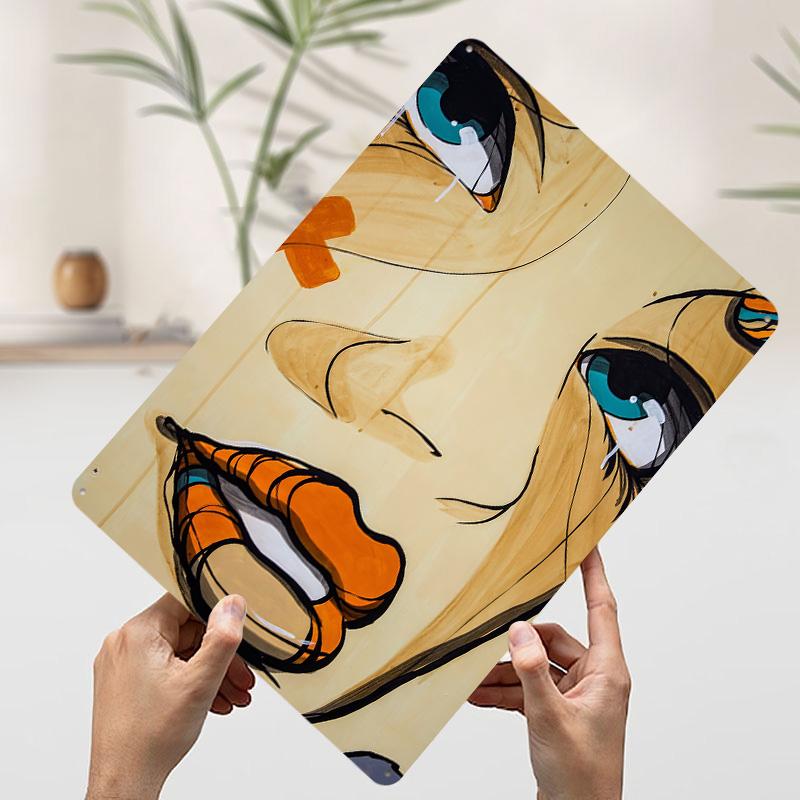 

60s Girl Comics Metal Poster Customized Wall Art Retro Vintage Tinplate Signs for Decoration Living Room Decor Men Wand Deko 7.9x11.8In(20x30cm)