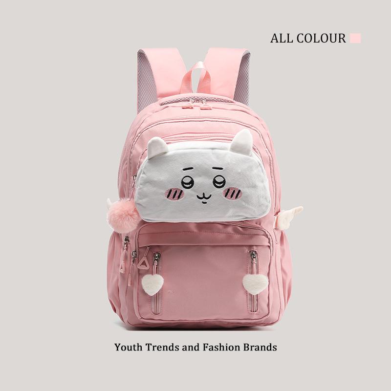 

Soft sister schoolbag cute cartoon doll beautiful girl campus backpack large capacity student backpack tide розовый