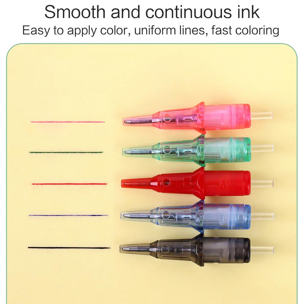20 stück Kugelschreiber Stift Praxis Tattoos Patronen Nadeln Kugelschreiber Stift Patrone Tattoos Nadeln für Zeichen Praxis
