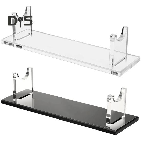 

2 шт. акриловая многофункциональная подставка для дисплея, простая сборка, высокая видимость, прозрачный настольный держатель, подставка для хранения разноцветный