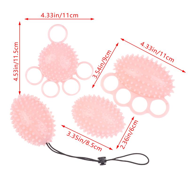 Finger Grip Ball Massage Rehabilitation Training Elderly Exercise Ball Hand Finger Strength Circle Grip Device Soft Finger Ball