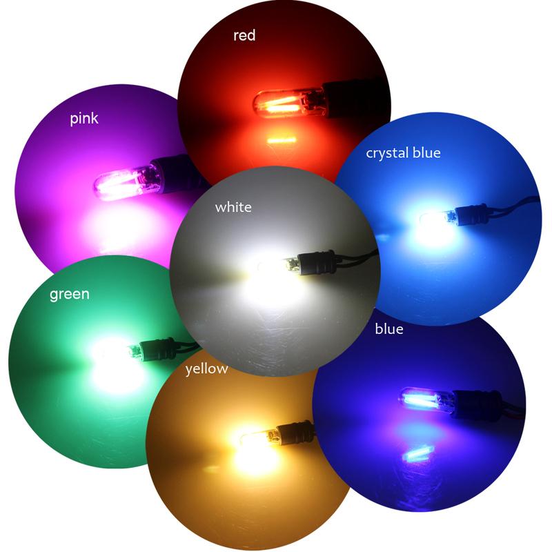 KEIN 2PCS Led T10 w5w Bulb 194 Lamp 5w5 Interior Dome Reading Signal Parking License Plate Door Warm White 6000K Car Light 12V