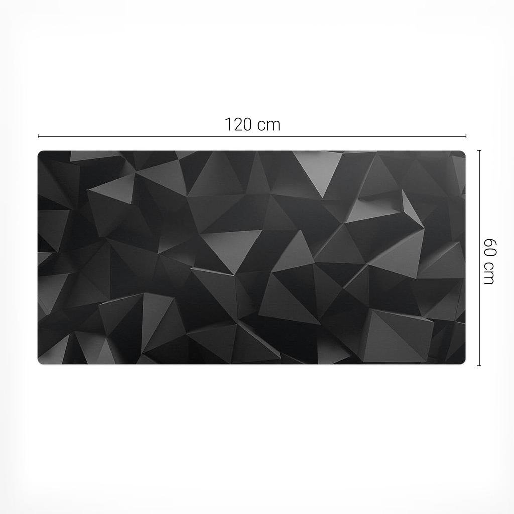 Elegancka Podkładka Dekoracyjna Na Biurko Geometryczne Bryły 3D 120X60 Cm