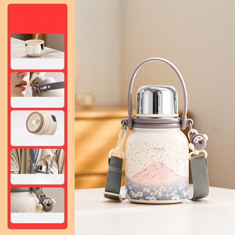 GIANXI Stainless Steel Vacuum Flasks Ice Cup Cold Insulation Cup Portable Cup Thermos Cup Brings High Capacity Thermo Bottle