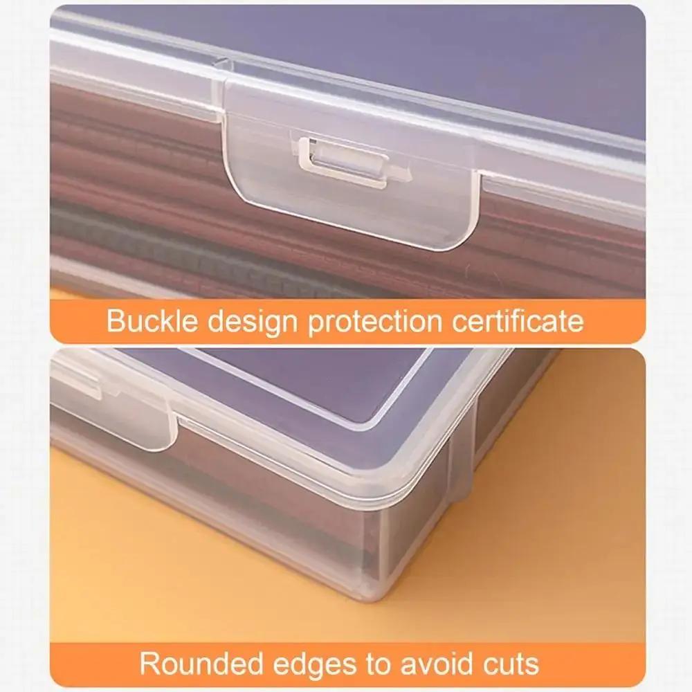 Portable A4 A5 File Organizer Multifunctional Transparent Document Storage Container Dustproof File Box Home Office Supplies