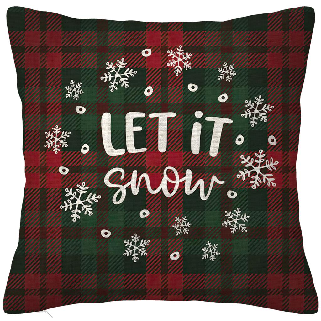 Christmas decoration red and green faro plaid pillowcase home decoration living room sofa cushion cover 50*50 40*40 45*45 60*60