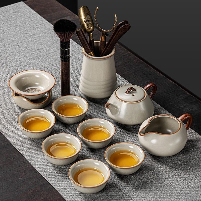 Lainuo Huang Ru Kiln 10-Piece Kung Fu Tea Set